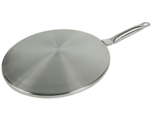 Difusor de calor KINGHOFF KH-4823, placa de inducción, convertidor 23 cm, para cocina de gas o eléctrica, acero inoxidable, 23 cm