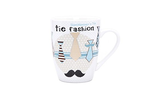 DISOK - Taza Hombre Mostacho & Corbata - Tazas Originales para Bodas Hombres (Precio Unitario) - Detalles de Bodas, Bautizos, Comuniones Hombres Invitados