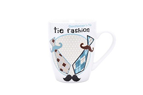 DISOK - Taza Hombre Mostacho & Corbata - Tazas Originales para Bodas Hombres (Precio Unitario) - Detalles de Bodas, Bautizos, Comuniones Hombres Invitados