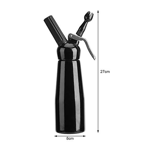 Dispensador de crema batida - Fabricante de espuma de batido con sifón para batir de crema batida profesional para deliciosas cremas batidas hechas en casa Salsas Postres y licores infundidos, 500 ml