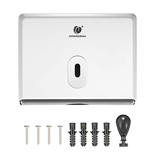 Dispensador de Toallas de Papel Manual, Dispensadores de Papel higiénico Montado a Pared para Multifold Rollos de Cocina, admite 200 Toallas,Dispensador de Toallas de Manos