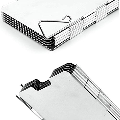 Diswoe 10 Placas Parabrisas Plegable para Camping Cocina Estufa de Gas Escudo Pantalla de Viento Cortavientos al Aire Libre (Type 1)