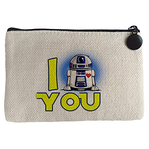 Diver Bebé Monedero I Love You R2 androide - Beige, 15 x 10 cm