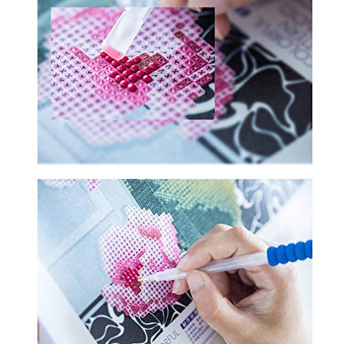 DIY 5D Diamante Pintura Numbers Kits Diamond Painting Full Drill Crystal Rhinestone bordado fotos arte Craft para la decoración Conejo de dibujos animados lindo colorido-30x40cm E172