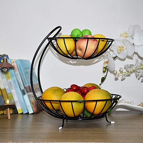 Doble cazoleta de la fruta/cesta, cocina, organización de almacenamiento de sala de estar