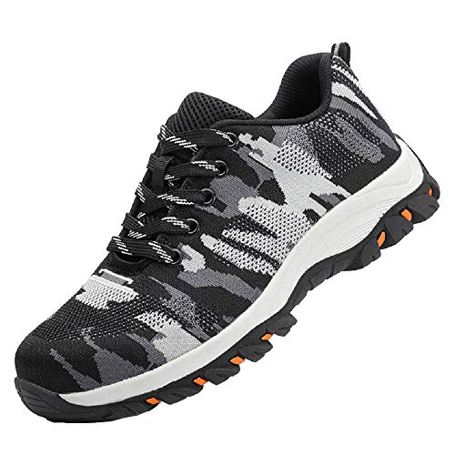 DoGeek Zapato Seguridad Zapatos Trabajo con Punta de Acero Antideslizante, Senderismo Unisex-Adulto