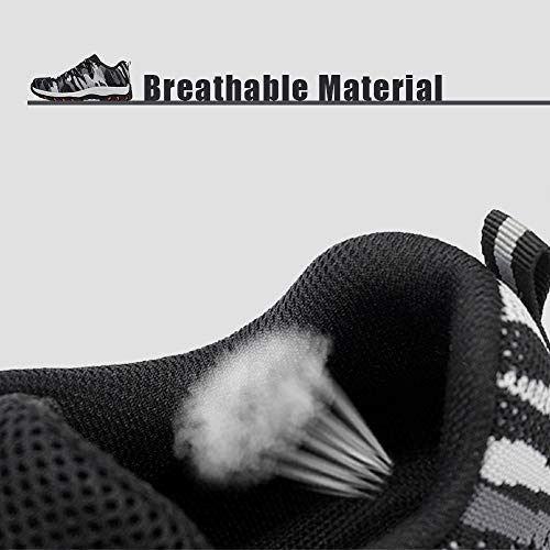 DoGeek Zapato Seguridad Zapatos Trabajo con Punta de Acero Antideslizante, Senderismo Unisex-Adulto