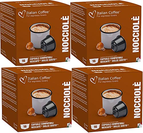 Dolce Gusto Café con Leche Sabor Avellana 64 Cápsulas Compatibles