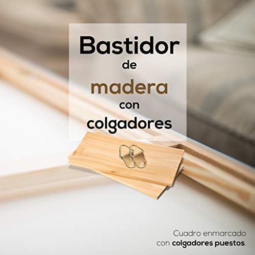 DON LETRA Cuadro en Lienzo Personalizado con tu Foto o Imagen, 50 x 40 cm, Varias Medidas, Impresión en Lienzo, Enmarcado sobre Bastidor de Madera