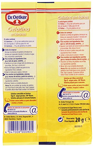 Dr. Oetker - Gelatina en láminas - 12 láminas