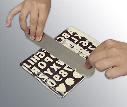 Dr. Oetker "para postres Letras y números Chocolate Molde, Silicona, marrón, 18 x 13,5 cm
