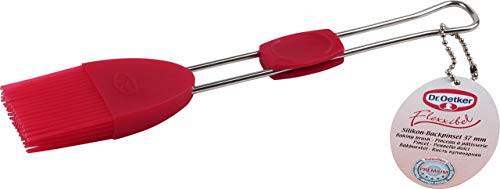 Dr. Oetker Pincel Pasteleria 21Cm, Silicona, Rojo e Inoxidable, 210x37x15mm