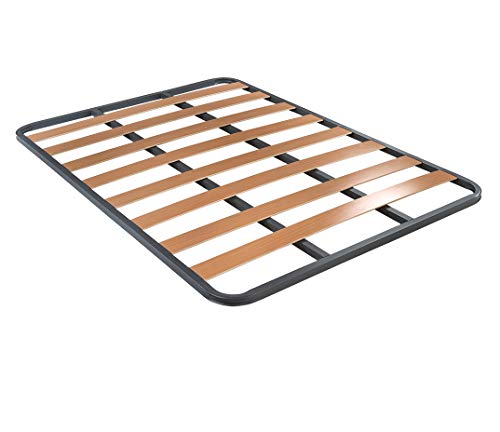 Duérmete Online Duérmete-Somier de Láminas Basic Estructura 30x30mm Sin Patas, Tubo Acero 30 x 30 mm, Pintura Epoxi Gris, 135x190