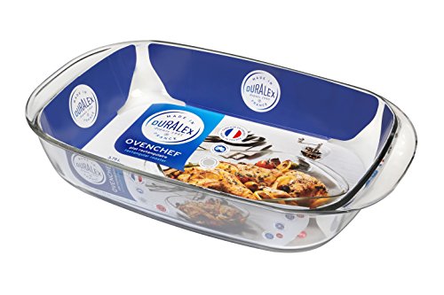 Duralex Ovenchef / 38 x 23cm / 3,75L / Apto para microondas, horno, congelador y lavavajillas / No para plancha eléctrica ni vitrocerámica