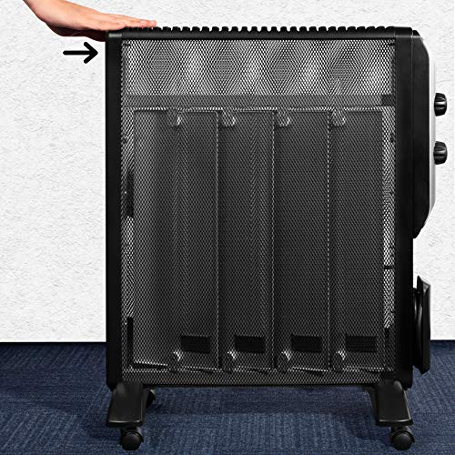 Duronic HV220 Radiador Eléctrico 2000W de Panel de Mica - Estufa sin Aceite Que calienta en 1 Minuto – 4 Ruedas - Bajo Consumo y Ligero