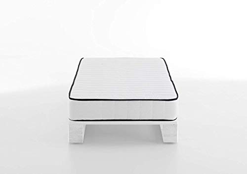 Dydaya Palets Blancos de 105 x 200 de Madera Lijados y Pintados de Blanco para Base de Cama & Pallets para Camas, Somieres, Estructuras