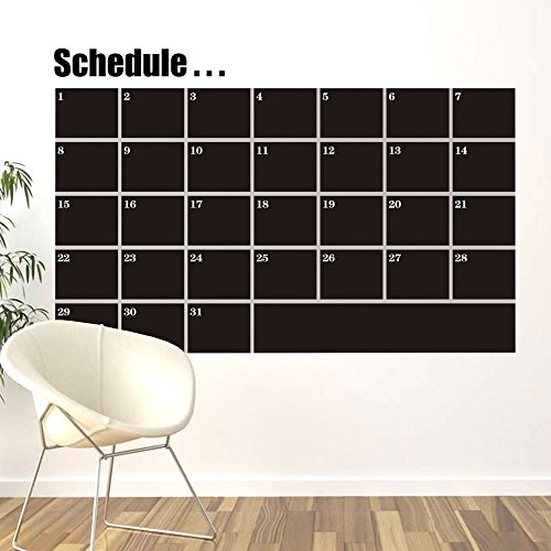 Eachgoo Negra Papel Pizarra Adhesivo, Vinilo Pizarra Cocina para Escribir y Borrar (Incluye 5 tizas),44.5X 210 cm