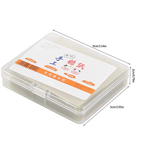 Eastbuy Papel de turrón - 500 Piezas de Papel de turrón de arroz Comestible Oblea de arroz Hecho a Mano Hojas de Envoltura de Dulces
