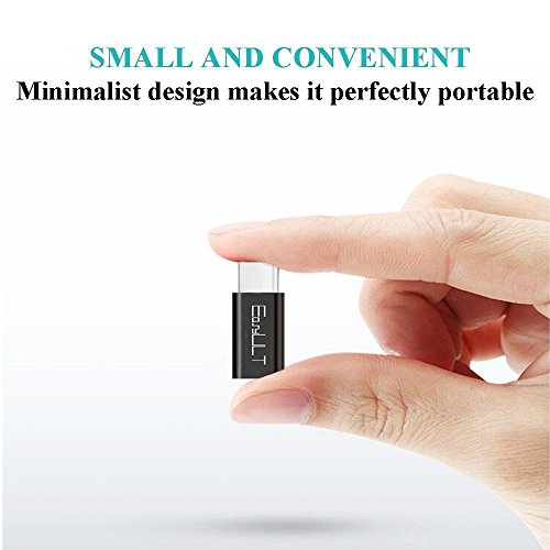 EasyULT Adaptador USB C, 4 Pack Adaptador USB Type C a Micro USB Conector Convertidor para Transferencia de Datos para XiaoMI, P20 Lite,Galaxy S9/S8 y más-Negro