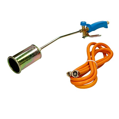 ECD Germany Dispositivo Gas Soplete con Palanca 58 kW de Potencia de Combustión Antorcha Quemador con Regulador Manguera de Gas Profesional Con Tubo de Gas Propano de 3 Metros Canello Muy Poderoso