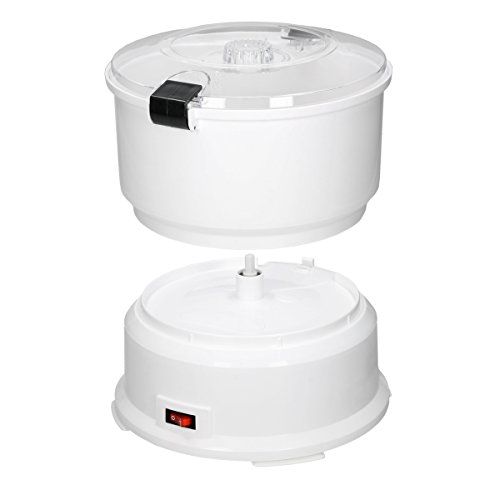 ECD Germany Pelador de Patatas Eléctrico Automático Patas Antideslizantes 1 kg Carga Máxima 85 W 230 V 50 HZ Peladora Eléctrica Cocina Rápida Color Blanco Máquina Eléctrica para Pelar Patatas
