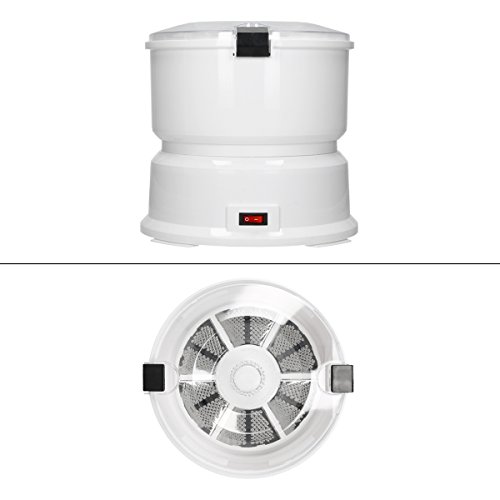ECD Germany Pelador de Patatas Eléctrico Automático Patas Antideslizantes 1 kg Carga Máxima 85 W 230 V 50 HZ Peladora Eléctrica Cocina Rápida Color Blanco Máquina Eléctrica para Pelar Patatas