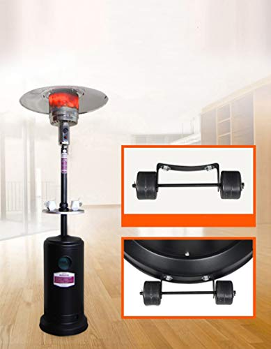 Eco Class Heaters GH Estufa de Gas Exterior, Gris,Elegante Diseño Resistente A la Intemperie, Apto Interior Exterior, Plateado,Chimenea Acero Inoxidable para LPG (Size : C)