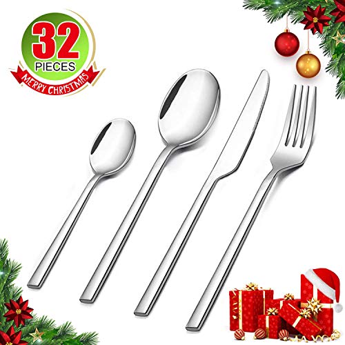 Elegant Life - Juego de cubiertos de acero inoxidable, sin níquel, pulido a mano, multiusos para casa, cocina, restaurante
