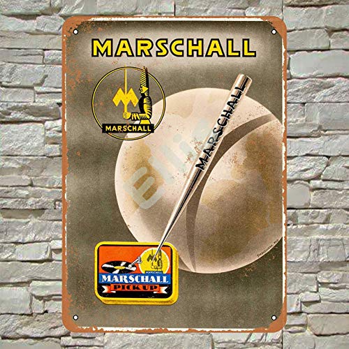 Ellis 1936 Marschall Agujas de Gramófono Vintage Retro Metal Estaño Sign Decoración de Pared para Store Man Cave Bar Home Garage