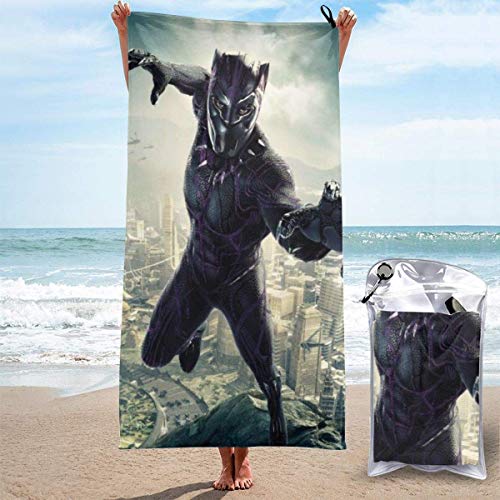 Emily-Shop Toalla de Playa Toalla de baño Pantera Negra Toalla de Playa Toallas de baño Secado rápido Viajes Playa Camping Yoga Gimnasio Piscina Toallas de baño Toalla 27.5 x 55 Pulgadas