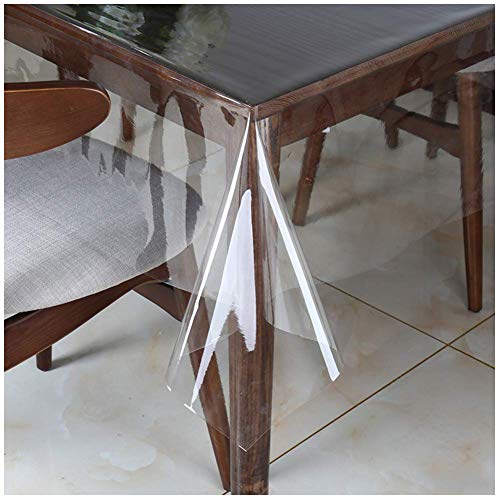 Emmevi - Mantel de cocina transparente - Antimanchas - Material PVC (plástico) - Mantel por metro - Altura 130 cm - A medida - modelo Kristal transparente S/C
