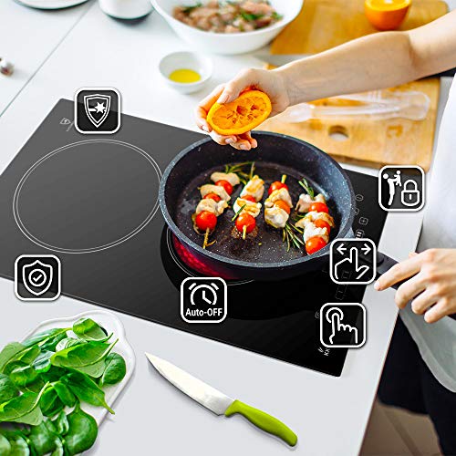 Encimera vitrocerámica 29cm (Placa Autárquica, 3kW, 2 zonas, sin marco, táctil, temporizador automático) KF292 - KKT KOLBE