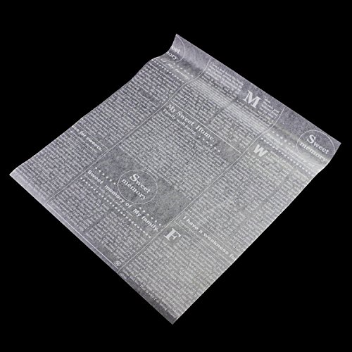 Envoltorio de papel encerado antiadherente PsmGoods®, para pasteles o pan, 100 unidades, 5