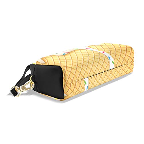 Estuche para lápices, obleas para pasteles con esmalte, para estudiantes, papelería, lápices, estuche, bolsa para la escuela, oficina, organizador de almacenamiento