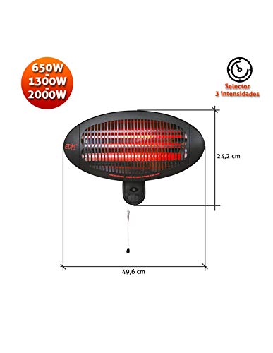 Estufa exterior 650-1300-2000W EDM