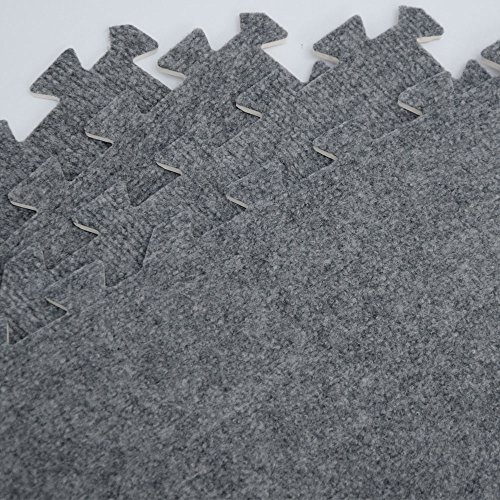 EYEPOWER 4 Alfombras más 8 Marcos | Goma Espuma EVA | Tamaño: 1.58 m² | Espesor 7 mm | COROR Gris