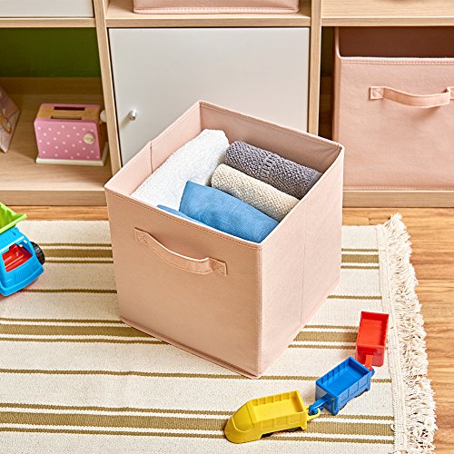 EZOWare Caja de Almacenaje con 6 pcs, Set de 6 Cajas de Juguetes, Caja de Tela para Almacenaje, Dogwood