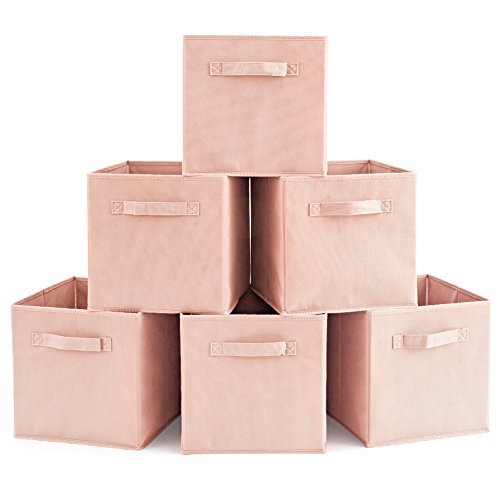 EZOWare Caja de Almacenaje con 6 pcs, Set de 6 Cajas de Juguetes, Caja de Tela para Almacenaje, Dogwood