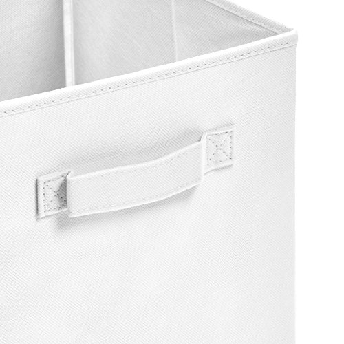 EZOWare Caja de Almacenaje con 6 pcs, Set de 6 Cajas de juguetes, Caja de Tela para Almacenaje, Novia Blanca