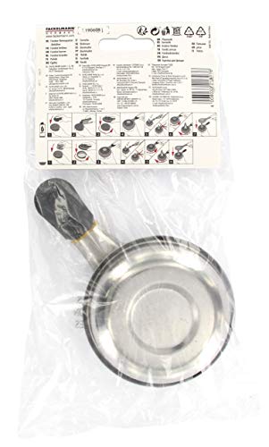 Fackelmann FM Professional 21827 Quemador de Alcohol, Quemador de Alcohol para Fondue, Quemador de Alcohol Helado, Acero Inoxidable, Gris, 15,5 x 9,7 x 4,5 cm
