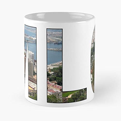 FashionNut Landscape Sun MLG Andalusia Horizon Spain Malaga Coast La Mejor Taza de café de cerámica de mármol Blanco de 11 oz