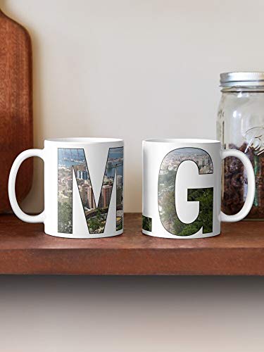 FashionNut Landscape Sun MLG Andalusia Horizon Spain Malaga Coast La Mejor Taza de café de cerámica de mármol Blanco de 11 oz