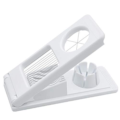 FASTER Cortador Universal de Huevos Duros, 2 en 1 Cortahuevos Rebanador Acero Inoxidable Cortadores Rebanador/Laminador de Huevos De Trituración Aparatos De Cocina Multifuncionales