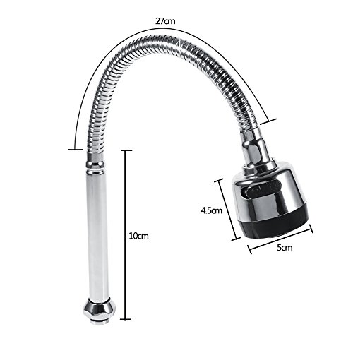 Fdit Rociador Giratorio de 360 ​​Grados Rociador de Acero Inoxidable 304 Caño Giratorio de Fregadero de Cocina Repuesto de Grifo de Fregadero