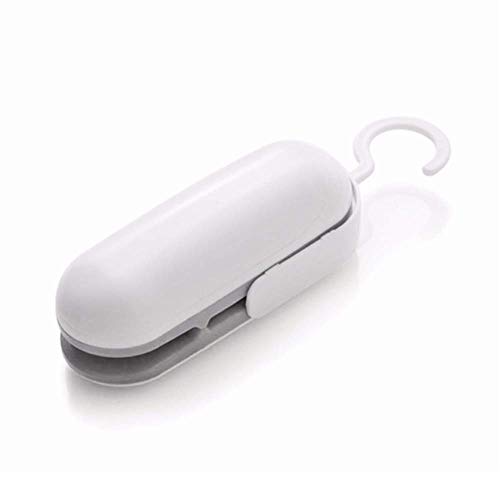 Feliciay 2 En 1 Mini Sellador De Bolsas Resellador PláStico Termo Selladoras VacíO Almacenamiento Alimentos Snack Fresh Con Gancho Frescura Entrige Sealing Selladora Plastico Termoselladora (Gris)
