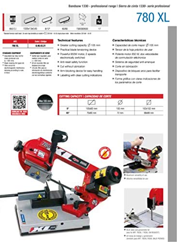 FEMI 8.48.43.21 SIERRA DE CINTA PARA METAL, 850 W, 230 V