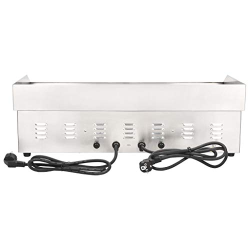 Festnight Plancha Eléctrica de Cocina Acero Inoxidable, con un Controlador de Temperatura 50-300 °C, 4400 W 73x51x23 cm