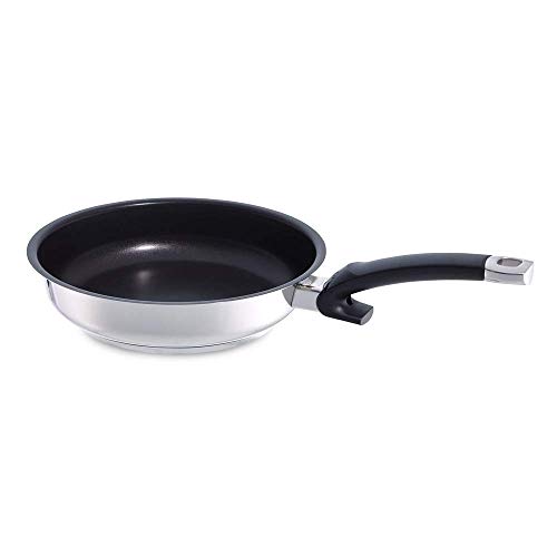 Fissler protect steelux premium / Sartén de acero inoxidable (Ø 20 cm), antiadherente, ideal para freír de forma suave y sin grasas,  apta para el lavavajillas e inducción