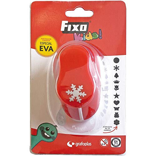 Fixo Kids 62551.Perforadora Especial Goma EVA con Forma de Copo de Nieve. 2,5cm. Tamaño Mediano.