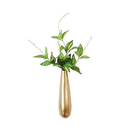Florero Floreros De Pared De Oro para Decoración Florero De Cerámica Decoración De Pared Arte De Colección Arte Hecho A Mano Creativo Inauguración De La Madre Regalos Naranja